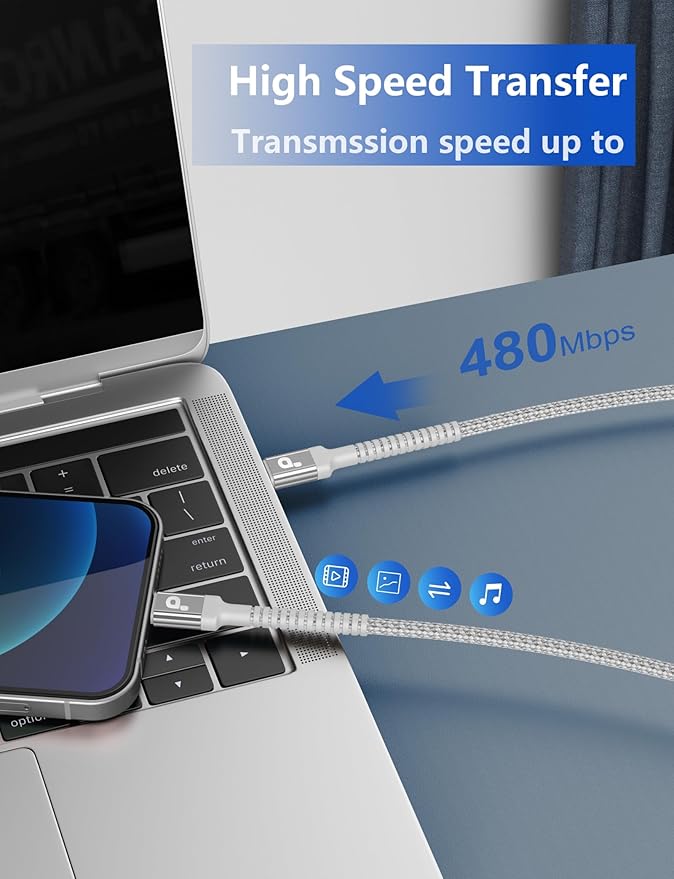 USB C to C Cable 3A Fast Charging USB Type C Cable Upgraded Extra Durable - Image 4