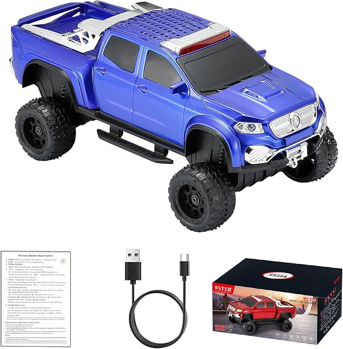 WSTER WS-X65 Pickup Truck Replica Bluetooth Speaker – HD Sound, FM Radio by WSTER