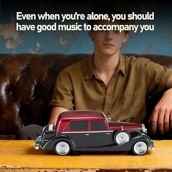 WSTER WS-1934 Retro Classic Car Bluetooth Replica Speaker – Wireless HD Sound - Image 7