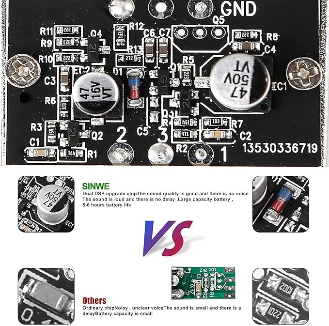 Professional Audio Mixer, SINWE Live Sound Card and Audio Interface - Image 7