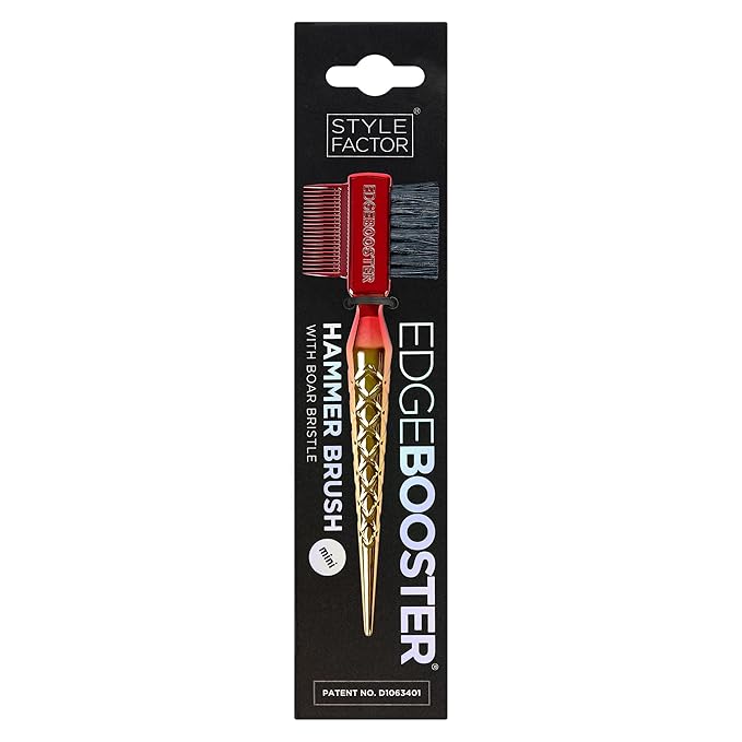 STYLE FACTOR EDGE BOOSTER® Mini Hammer Brush Travel Size | Baby Hair Brush & - Image 2