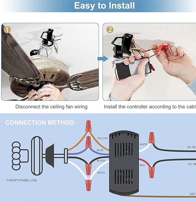 Smart WiFi Universal Ceiling Fan Remote Control Kit - Image 7