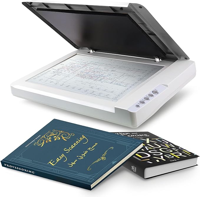 Plustek OS1180 - Flat Scanner for Graphics and Documents in A3 Format, Design by Plustek