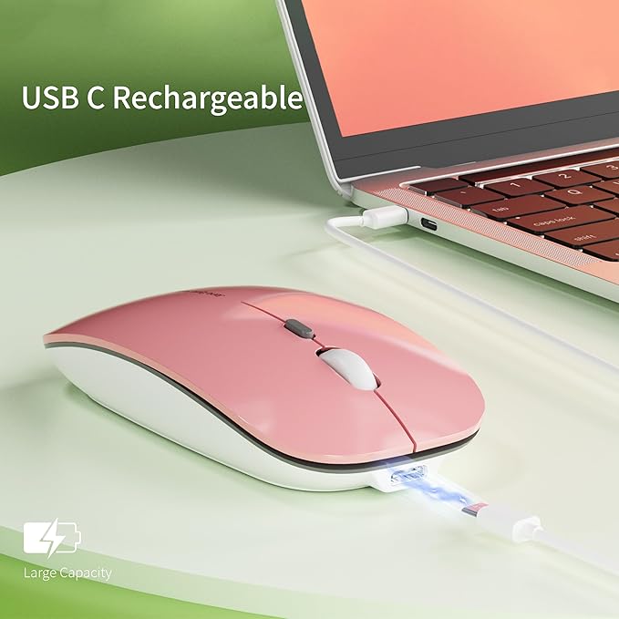 Uciefy Q5 Slim Rechargeable Wireless Mouse, 2.4G Portable Optical Silent Ultra - Image 3