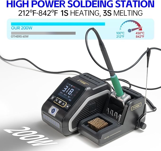 FNIRSI DWS-200 200W 245 Precision Digital Soldering Station Kit - Image 4
