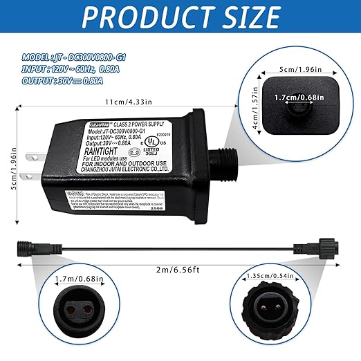 30V 0.8A LED Controller with Extension Cord, Replacement Model JC-DC300V0800-G1 - Image 3