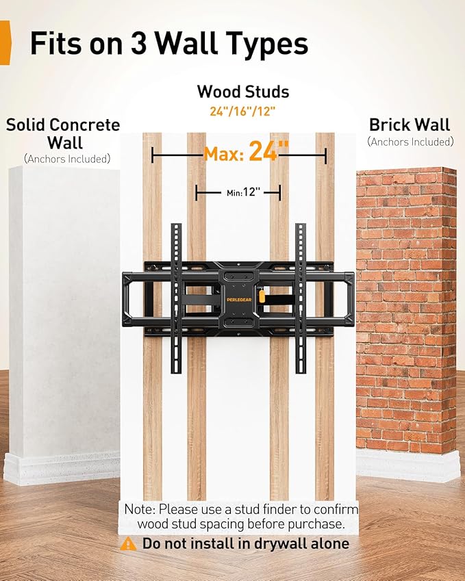Perlegear AuraFrame™ Pre-Assembled TV Wall Mount - Image 3