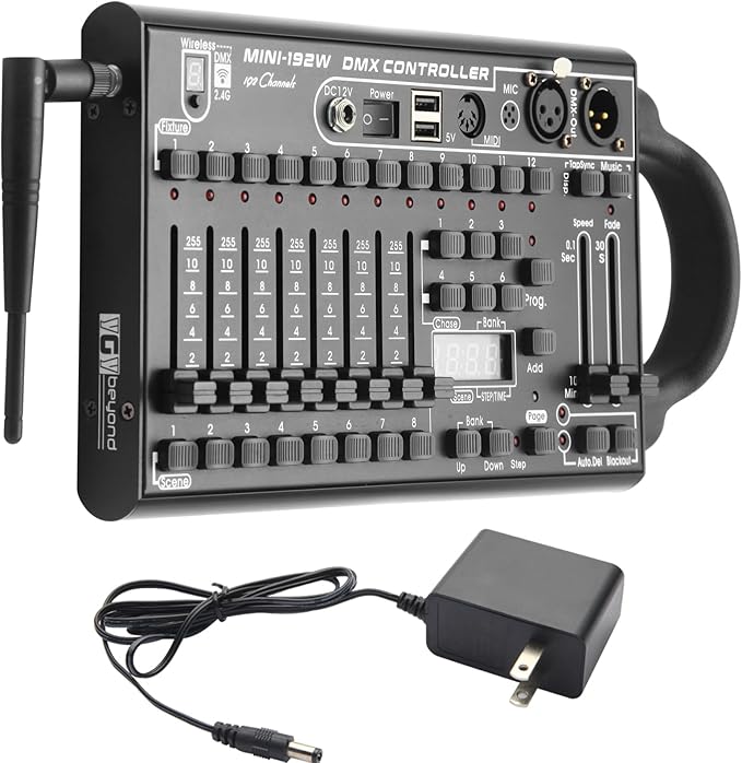 Wireless DMX Controller, 192 Channel DMX512Controller Stage Lighting Equipment by Unknown