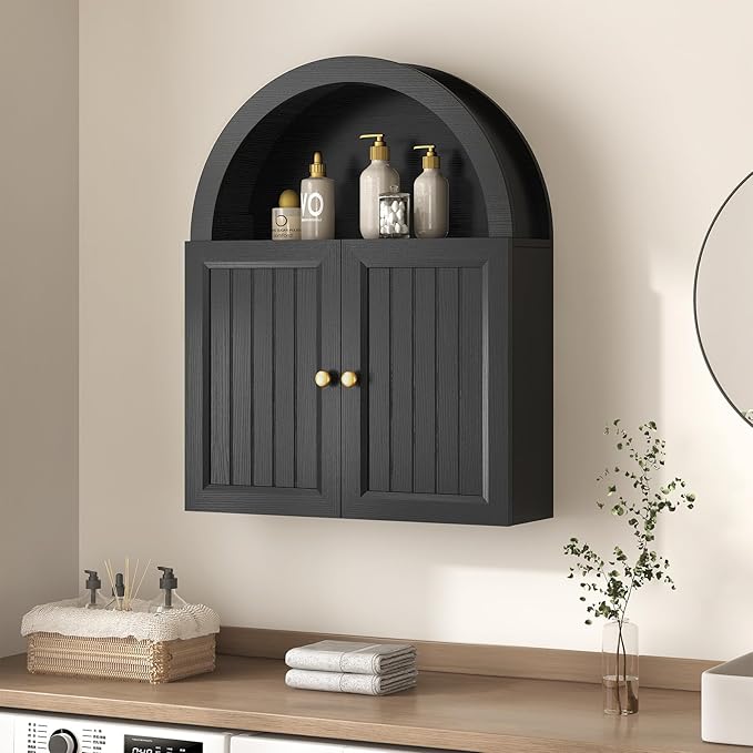 Arched Bathroom Wall Cabinet, 23.6 x 30.3'' Over The Toilet Cabinet by UPOSOJAWishesYouaNiceDay