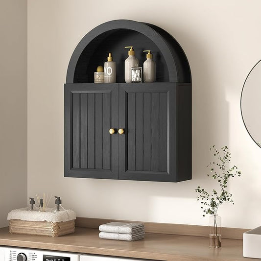 Arched Bathroom Wall Cabinet, 23.6 x 30.3'' Over The Toilet Cabinet by UPOSOJAWishesYouaNiceDay