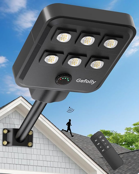 Gefolly G-5000W Solar Street Light Outdoor, Wide Angle Commercial Parking Lot by GefollyLight