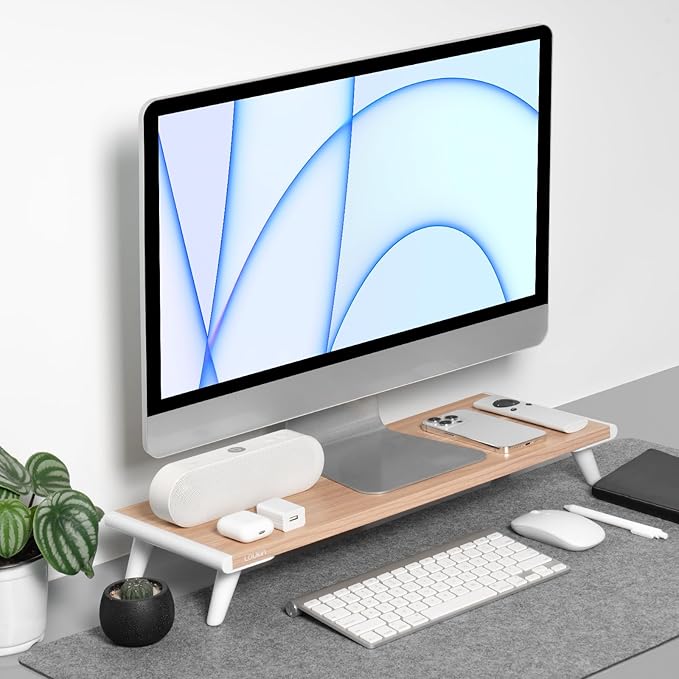 loukin Monitor Stand Riser for Desk, 22.4" x 8.3" Larger Computer Stand for - Image 6
