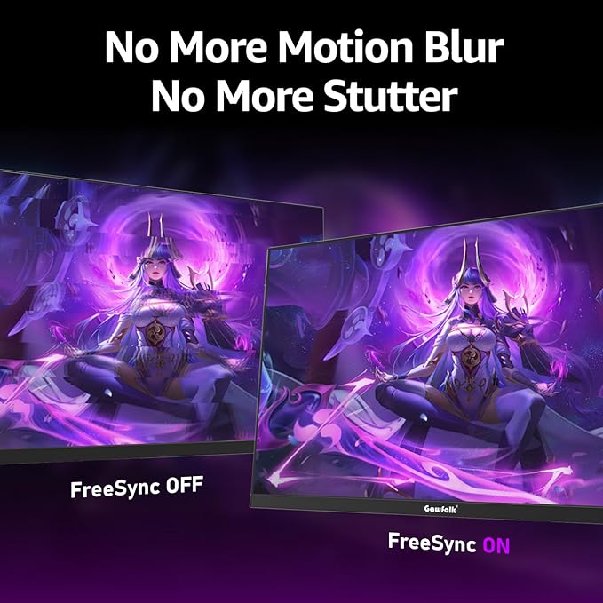 Gawfolk Gaming Monitor 27 inch QHD IPS, PC Screen 120Hz 2K, Ultra-Thin Zero - Image 4