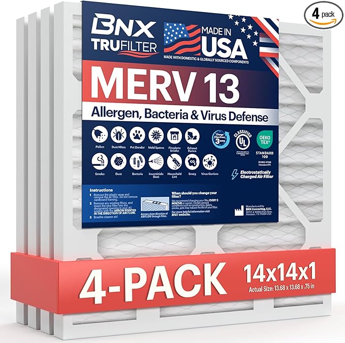 BNX TruFilter 14x14x1 Air Filter MERV 13 by BNX