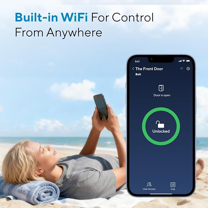 ULTRALOQ Bolt Fingerprint WiFi Smart Lock, Works - Image 7