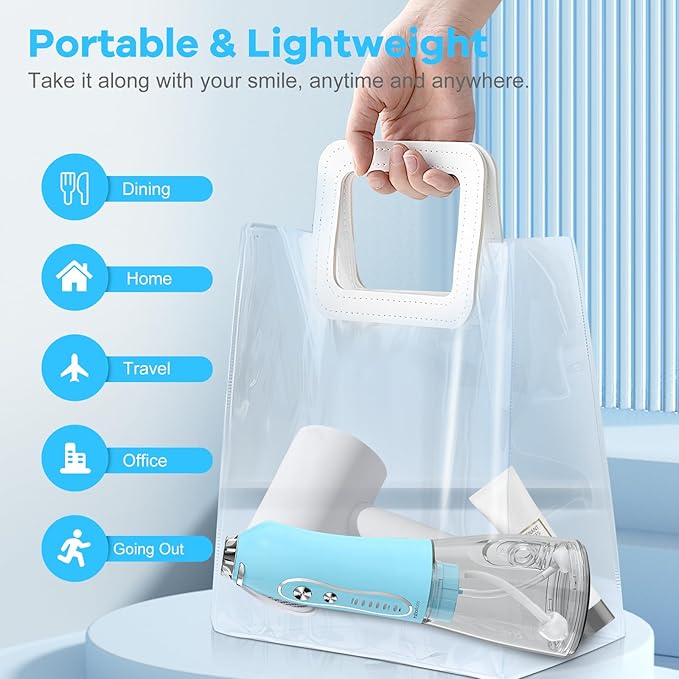 Water Dental Flosser Teeth Cleaner Pick, H2ofloss Cordless Portable Oral - Image 6