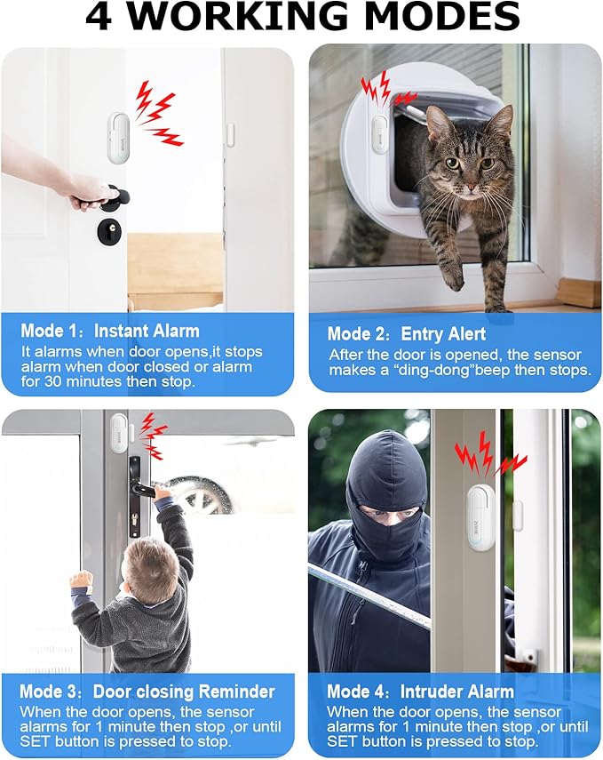 SanJie Adjustable Volume Door Alarm Sensor - Image 8