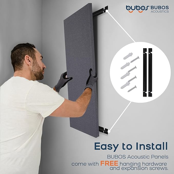 BUBOS 2 PCS Fabric Acoustic Panels, 47.2''x23.6'' Decorative Sound Dampening - Image 9