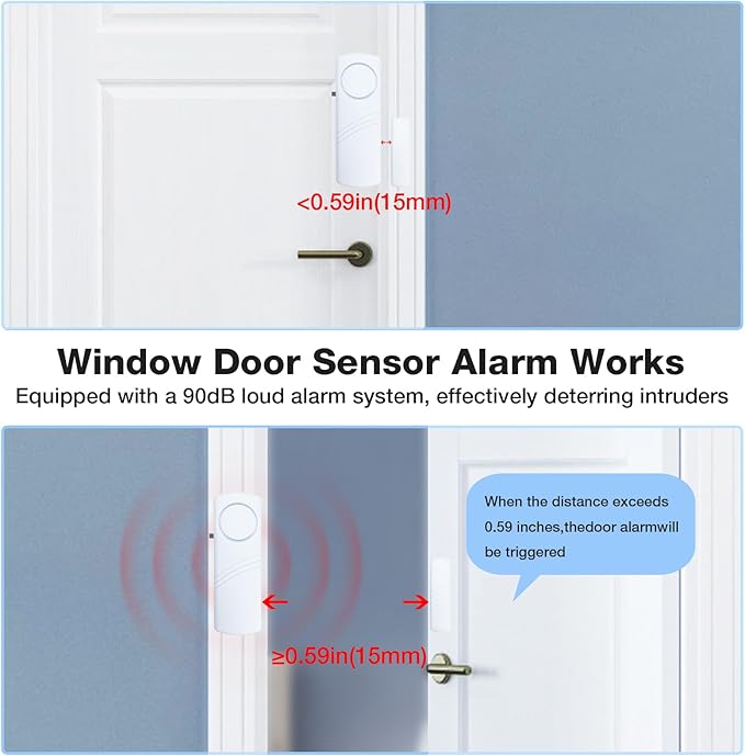 Door Window Alarm, 90DB Door Alarms - Image 6