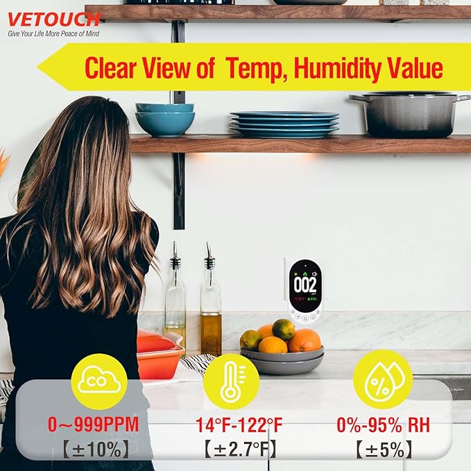 VETOUCH Plug-in Carbon Monoxide Detector - Image 3