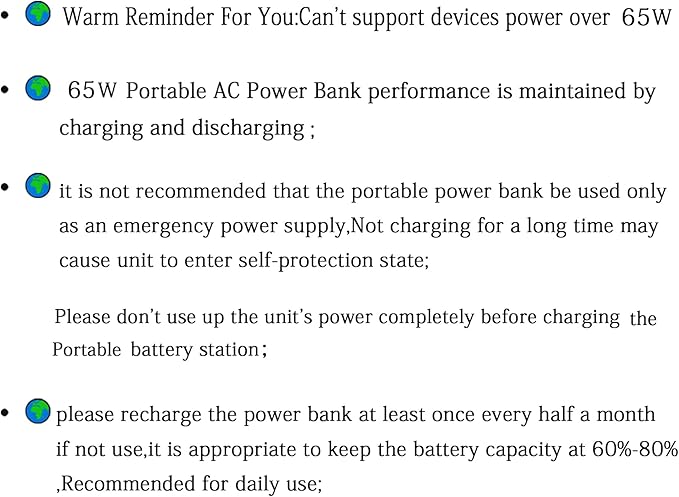Portable Power Bank with AC Outlet, 65W 110V Portable Laptop Charger Battery - Image 7