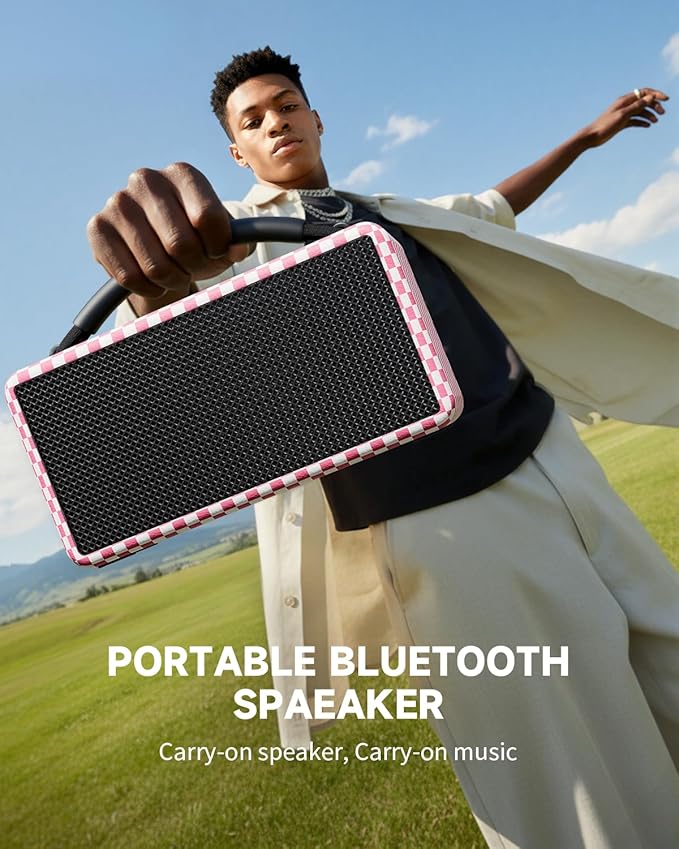 DINDIN Portable Bluetooth Speaker： 80W, 20H Playtime, Wireless Big Wood Boombox - Image 3