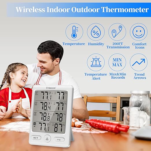Geevon Indoor Outdoor Thermometer Wireless - Image 7