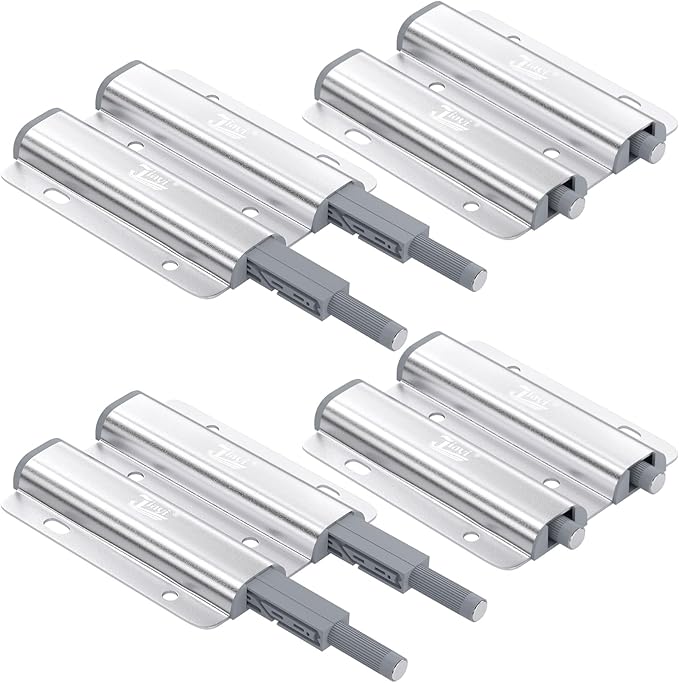 Jiayi Push Catch Metal Heavy Duty 4 Pack Double Push to Open Door Latch Touch by Jiayi