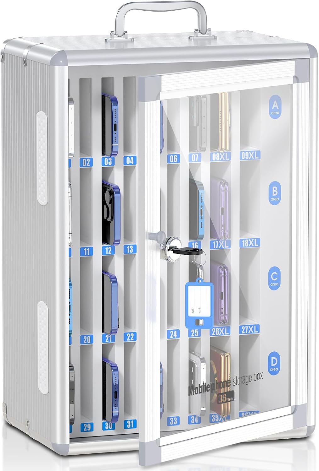 36 slots cell phone locker for classroom, portable, main product view