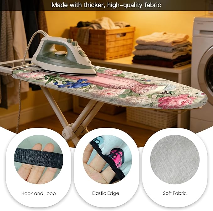 Nuxovilar Ironing Board Cover Needle Cotton 15x54 Inches | Ironing Board Cover - Image 5