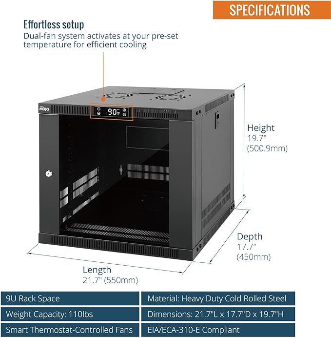 Tecmojo 9U Wall Mount Rack - Image 2