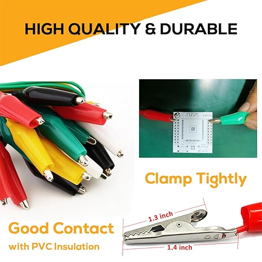 60PCS Premium Alligator Clips Electrical, Crocodile Test Leads - Image 5