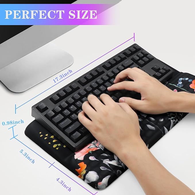 Computer Keyboard Stand with Wrist Rest, Ergonomic Tilted Keyboard Holder - Image 6