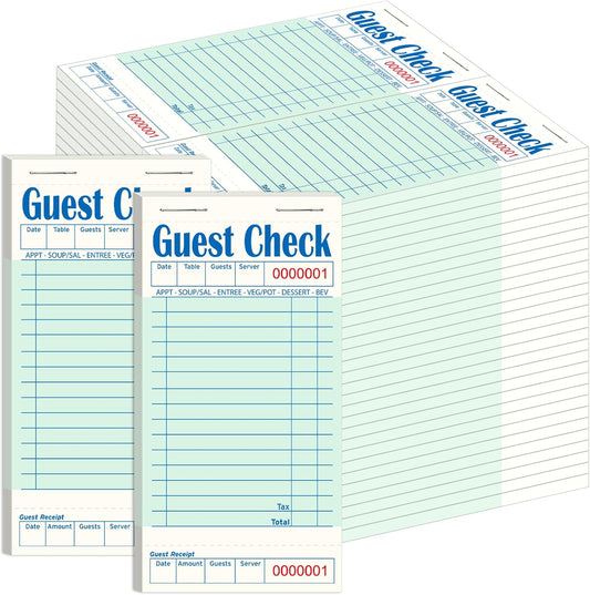 60 Pack/3000 Tickets Guest Checks Books