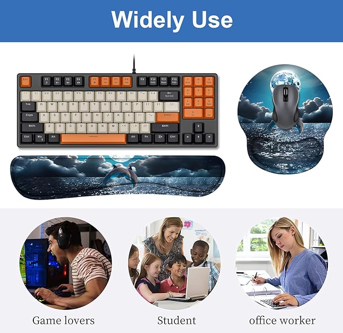 Keyboard Wrist Rest + Mouse Pad Wrist Support Set - Image 7