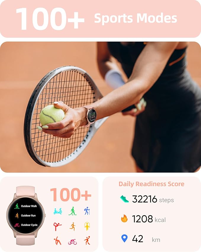 Parsonver Smart Watch for Women, HD Screen Fitness Tracker IP68 Waterproof - Image 4