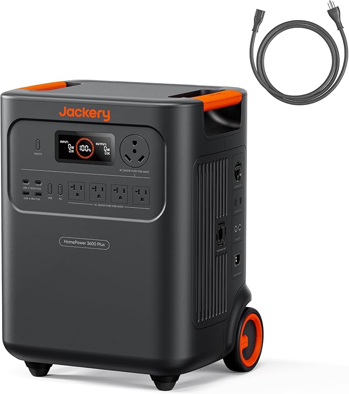 Jackery HomePower 3600 Plus Portable Power Station, 3600W AC Output, 3584Wh LFP by JackeryInc