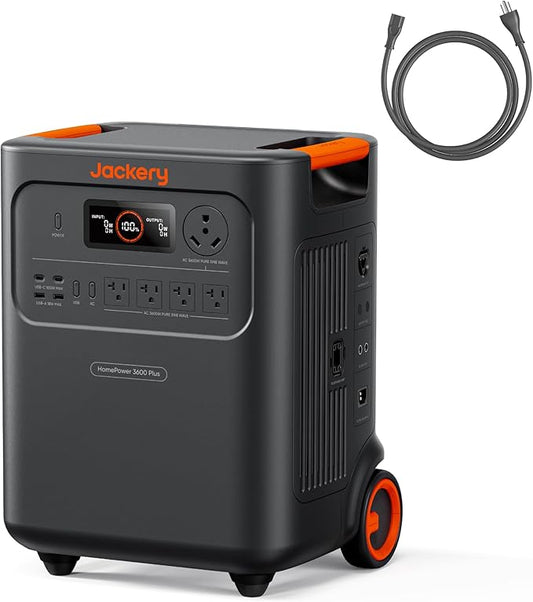 Jackery HomePower 3600 Plus Portable Power Station, 3600W AC Output, 3584Wh LFP by JackeryInc