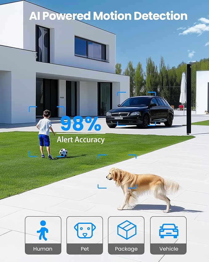VIZIUUY Solar Security Cameras Wireless Outdoor, 3MP Pan Tilt 360°WiFi Camera - Image 7