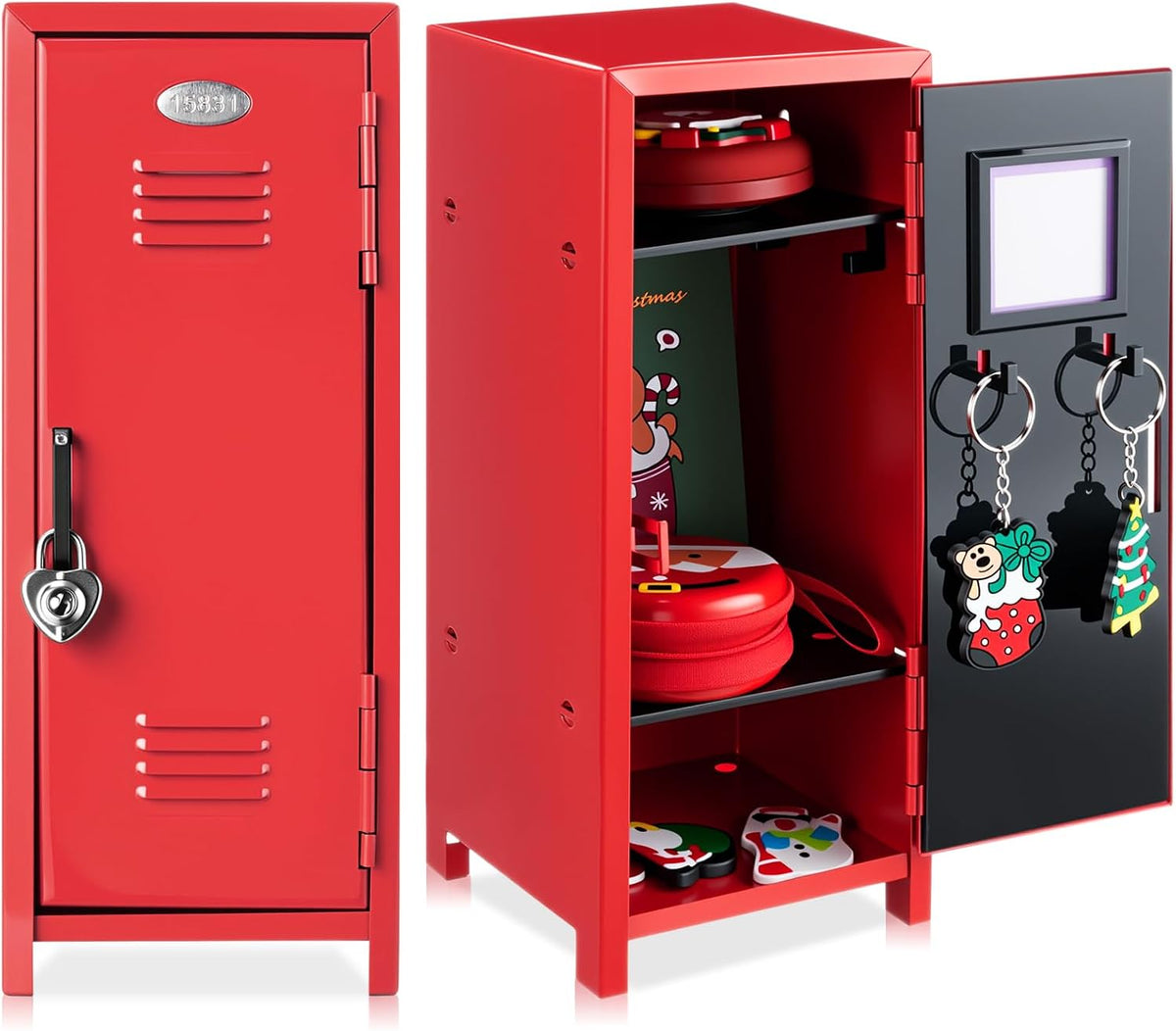 vercraft 2 pcs mini metal locker with lock, main product view