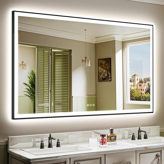 YEELAIT 66x40 Inch LED Bathroom Mirror by YEELAIT