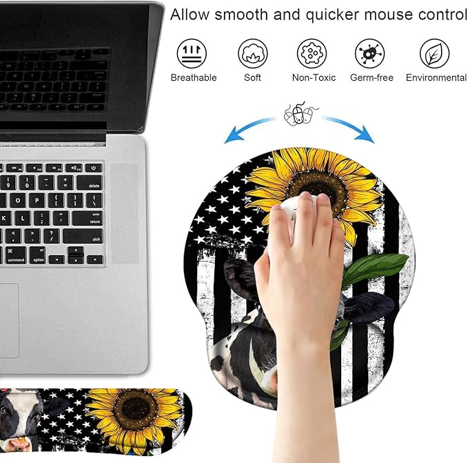 Keyboard Wrist Rest and Mouse Pad Wrist Support Set - Image 2