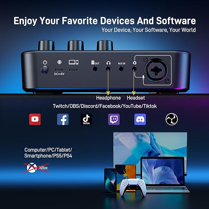 MAONO Gaming Audio Mixer, Audio Interface - Image 8