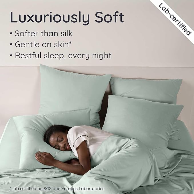 Bambaw King Sheet Set 6pcs – 100% Viscose Derived from Bamboo Sheets King Size - Image 4