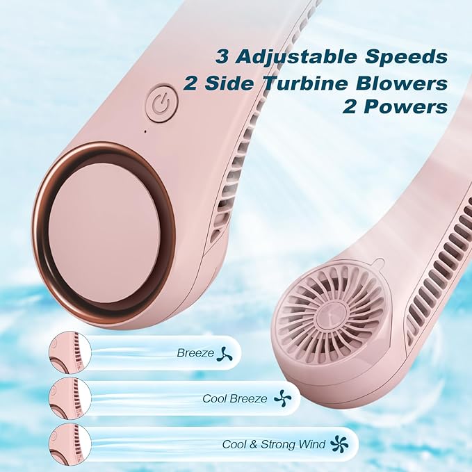 CIVPOWER Neck Fan: Portable Personal Neck Cooling Rechargeable Bladeless Fan - Image 3