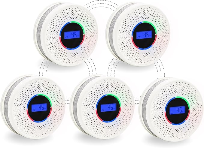 10-Year Battery Wireless Interconnected Smoke and Carbon Monoxide Detector by Unknown