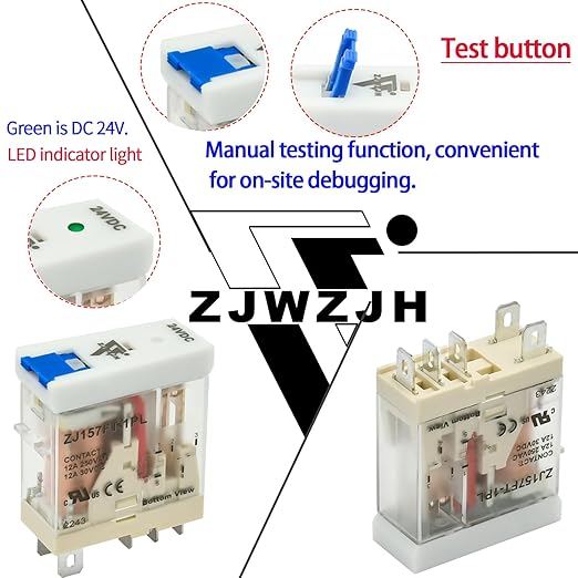 12Amp Power Relay Switch with Test Button SPDT 1NO 1NC with LED Indicator Light - Image 2