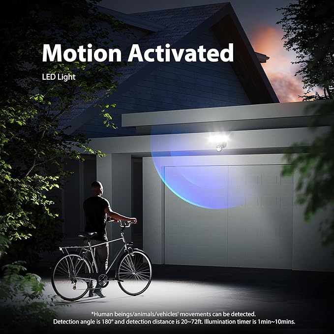Onforu 100W LED Motion Sensor Outdoor Lights, Dusk to Dawn Flood Light Outdoor - Image 4
