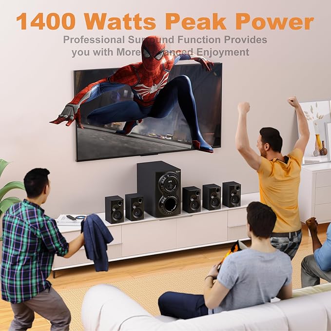 Bobtot Home Theater Sound System 5.1 Surround Sound Systems - Image 3
