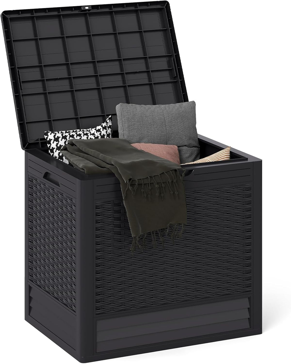 tangkula 25 gallon waterproof outdoor storage box with, main product view